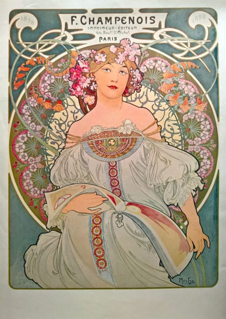 Champenois by A Mucha. Reprint 1972 - Image 2