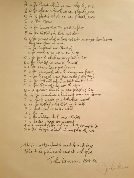 John Lennon – Poet’s Page
