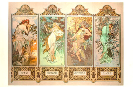 Alphonse Mucha Les Grands Quatres Saisons reprint 1972